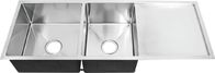 16 Gauge Stainless Steel Sink With Drainboard , Undermount Handmade Kitchen Sink