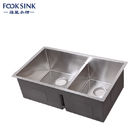 Full Tested Stainless Steel Low Divide Kitchen Sink With Big Drainboard