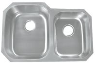 Brushed Surface Double Basin Undermount Kitchen Sink 16G Thickness