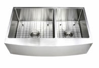 36 Inch Apron Stainless Steel Kitchen Sink Curved Front Farm Brushed Surface / Apron Stainless Steel Kitchen Sink