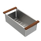 Double Bowl Top Mount Stainless Steel Kitchen Sink Square Waste Two R15 Corner