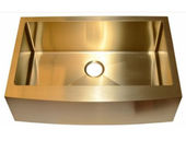 Rose Gold Apron Stainless Steel Farmhouse Sink Without Faucet