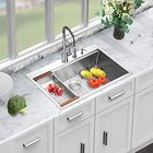 Overflow Double Bowl Stainless Steel Wash Up Sink Kitchen