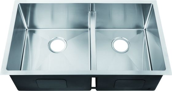 32 Inch Low Divide Undermount Kitchen Sink , 16 Gauge Stainless Single Bowl Sink
