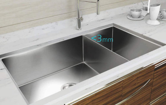 Handmade Undermount Stainless Steel Kitchen Sink Double Bowl For Multitasking