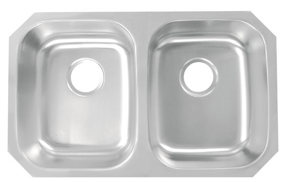 Stainless Steel Double Bowl Kitchen Sink 29-1/8"X18-1/2"X7" Dimension / Custom Stainless Steel Kitchen Sink