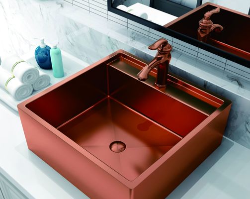 Rose Gold Black 316 Stainless Steel Sink  For Bathroom Nano Oil Resistance