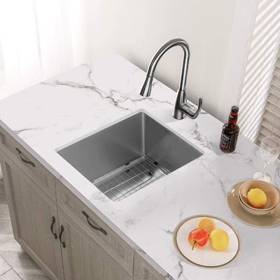 17'' X 19'' Undermount Stainless Steel Kitchen Sink Bar Or Prep Square Shape