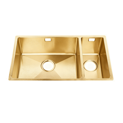 New Design 16/18Gauge 29''X20''Inch Double Bowl Kitchen Sinks Stainless Steel Pvd Golden Sink Basins Smart Sink For Apartment Popular USA & Canada Fregadero De Cocina