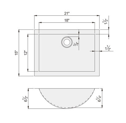 Stainless Steel Bathroom sink 21 in. Undermount Bathroom Sink overmount in Stainless Steel