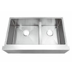 Modern Appearance Double Bowl Kitchen Sink With Drainboard 1.2mm Thickness