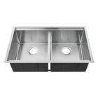 Modern Style Double Bowl Stainless Steel Sink Undermount For Kitchen