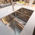 Modern Style Double Bowl Stainless Steel Sink Undermount For Kitchen