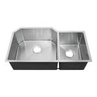 35''*20'' Brushed Stainless Steel Undermount Sink , Double Basin Utility Sink