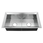 Double Bowl Stainless Steel Single Bowl Kitchen Sink Top Mount 32''X18''X10''