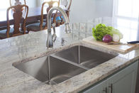 Handcrafted Undermount Stainless Steel Kitchen Sink With Square Drain Hole