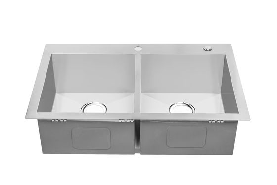 Hand Made Top Mount Stainless Steel Kitchen Sink Easy Installation / Stainless Steel Laundry Sink