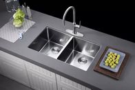 Dual Bowl Undermount Stainless Steel Kitchen Sink Sliver Color / Modern Stainless Steel Kitchen Sink