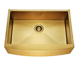 Golden Color Double Bowl Kitchen Sinks Stainless Steel Above Counter