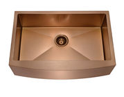 Rose Gold Apron Stainless Steel Farmhouse Sink Without Faucet