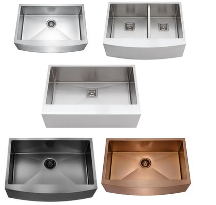 Farmhouse Apron Front Kitchen Sinks with drainer 10inch deep Heavy Duty 3mm Thicken 304 Stainless Steel Sinks basin