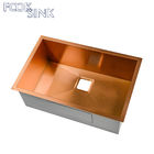 Rose Gold 1 Bowl PVD Nano Undermount Stainless Steel Kitchen Sink For Farmhouse