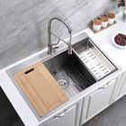 30 X 22 Inch Drop In Kitchen Sink Stainless Steel Top Mount Workstation Sink