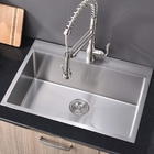 R19 Top Mount 304 Stainless Steel Single Bowl Kitchen Sink