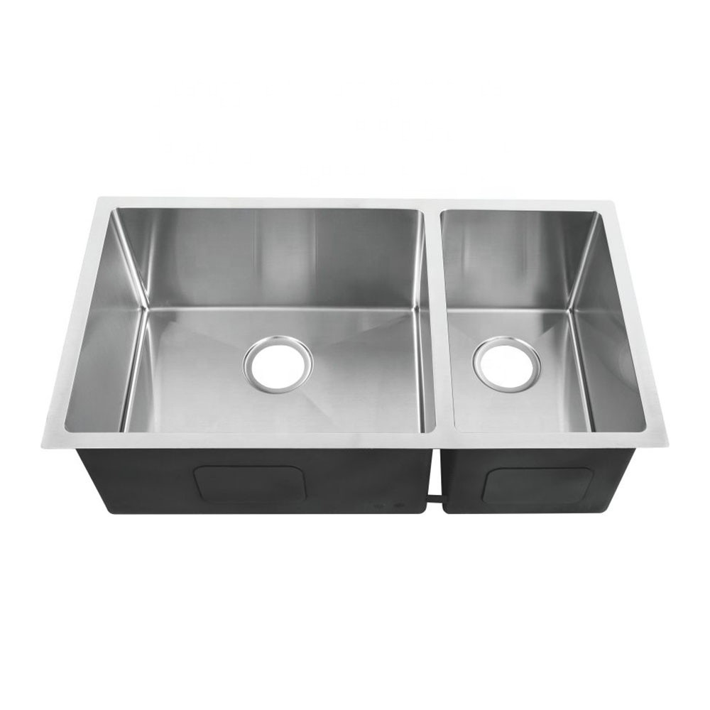 Double Bowl Undermount Stainless Steel Kitchen Sink Radius R10 Coved ...