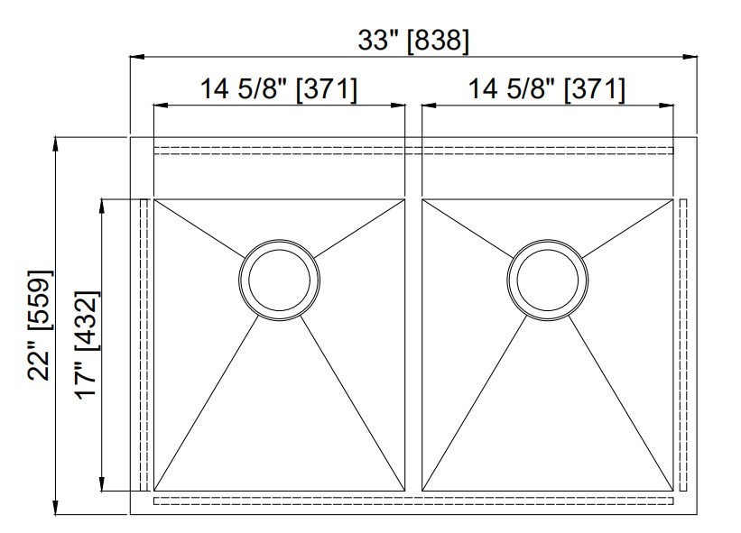 Hand Made Top Mount Stainless Steel Kitchen Sink Easy Installation