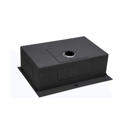 Modern Design Above Counter Top Kitchen Sinks Wholesale Rectangular Nano Black 304 Stainless Steel Sinks