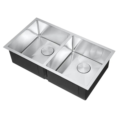 High Quality Under mount Rectangular Double Bowls Stainless Steel Sinks Kitchen Sinks