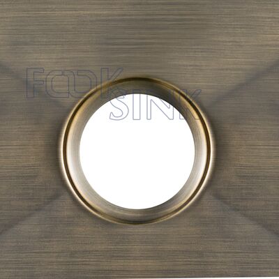 Nordic Simple SUS304 Antique Golden Stainless Steel Kitchen Sinks Art Basin Rectangular Modern Bathroom Sink Evier De Cuisine Handmade Sink manufacturer wholesale 550x450mm Sink