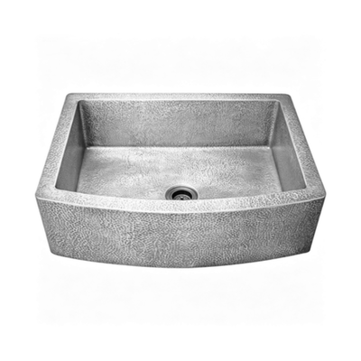 Non Fading Stainless Steel Black Apron Sink Modern Design Hammer Patterned Nano Embossing Wash Basins Customizable Size Kitchen Sink Supplier