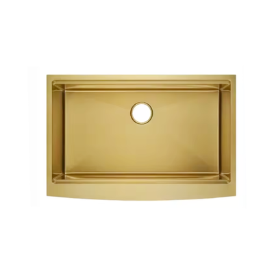 Best Sale Golden Single Bowl Apron Front Farmhouse Sinks manufacturer Workstation Commercial Kitchen Sink With Grid Cutting Board Grand éVier Cuisine Inoxydable