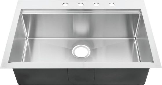 33'' Hand Made Single Basin Sink 16 Gauge SUS304 Stainless Steel Material
