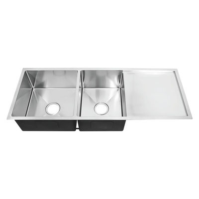 Durable Modern Style Kitchen Sink With Drainboard Thick Panel 16 Gauge / Modern Kitchen Sink