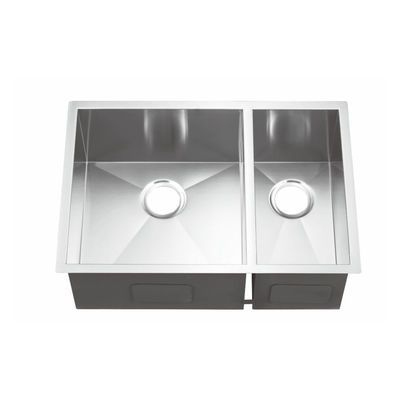 Household Double Bowl Corner Kitchen Sink Undermount With Lifetime Warranty