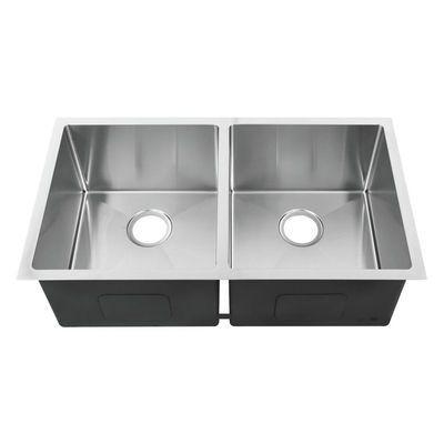 32 Inch 18 Gauge Stainless Steel Double Kitchen Sink Undermount With Brushed Surface