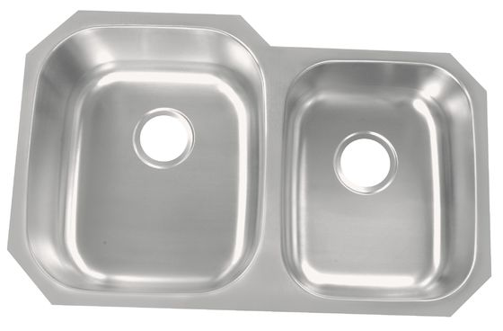 All In One Double Bowl Drop In Sink , 2 Hole Double Bowl Sink Unit