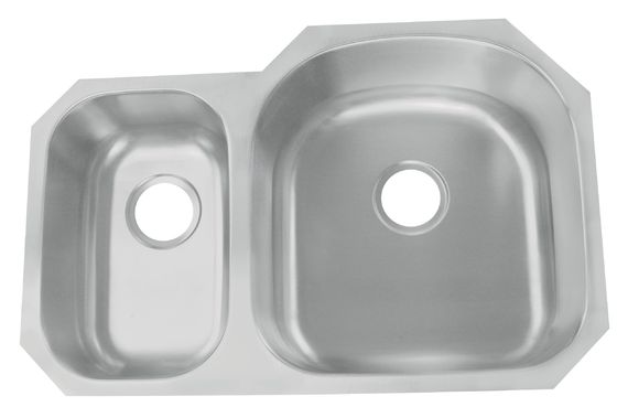 Undermount Kitchen Sink Stainless Steel Drop In Double Bowl Brushed Satin Finish