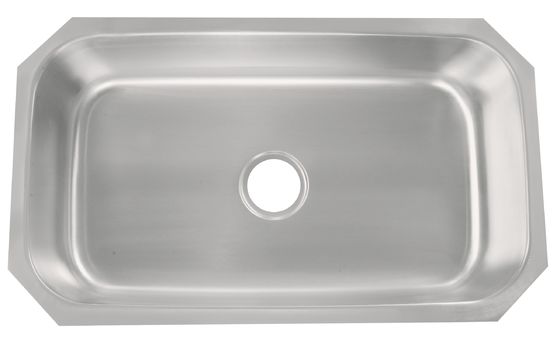 9 Inch Deep Single Bowl Kitchen Sink 15 Mm Radius Curved Corners Design