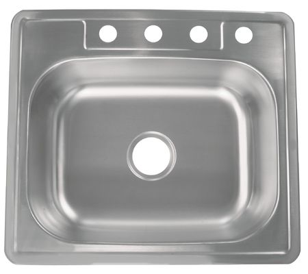 Commercial Undermount Single Bowl Kitchen Sink 25"X22"X9" Easy Cleaning