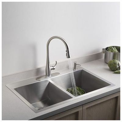 Hand Made Top Mount Stainless Steel Kitchen Sink Rust Corrosion Resistance / Overmount Stainless Steel Sink