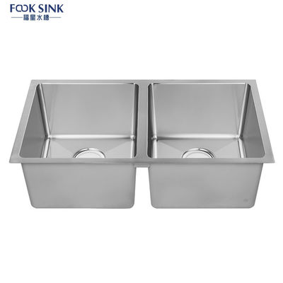 Square Single Bowl Undermount Stainless Steel Kitchen Sink Easy Cleaning