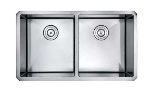 Dual Bowl Undermount Stainless Steel Kitchen Sink Sliver Color / Modern Stainless Steel Kitchen Sink