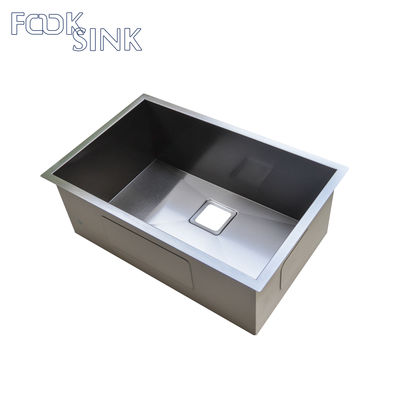 Scratch Resistent PVD Stainless Steel Sink Double Square Drain Matt Black