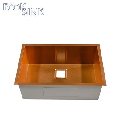 Apartment Stainless Steel 304 Single bowl Sink For Kitchen Rose Gold