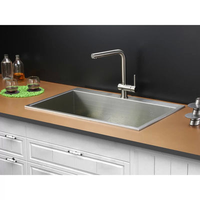 Handmade 304 Stainless Steel Kitchen Single Sink Custom Thickness