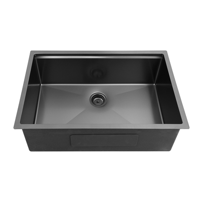 32 X 19 Inch Workstation 304 Stainless Steel Kitchen Sink PVD Nano Matte Black